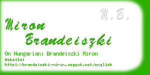 miron brandeiszki business card